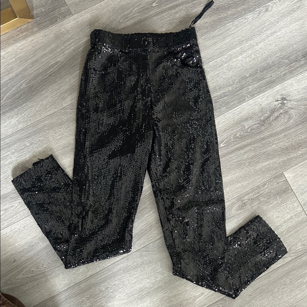 JEANETTE For ST. MARTIN SPORT Fred Hayman Beverly Hills Sequin Pants 4